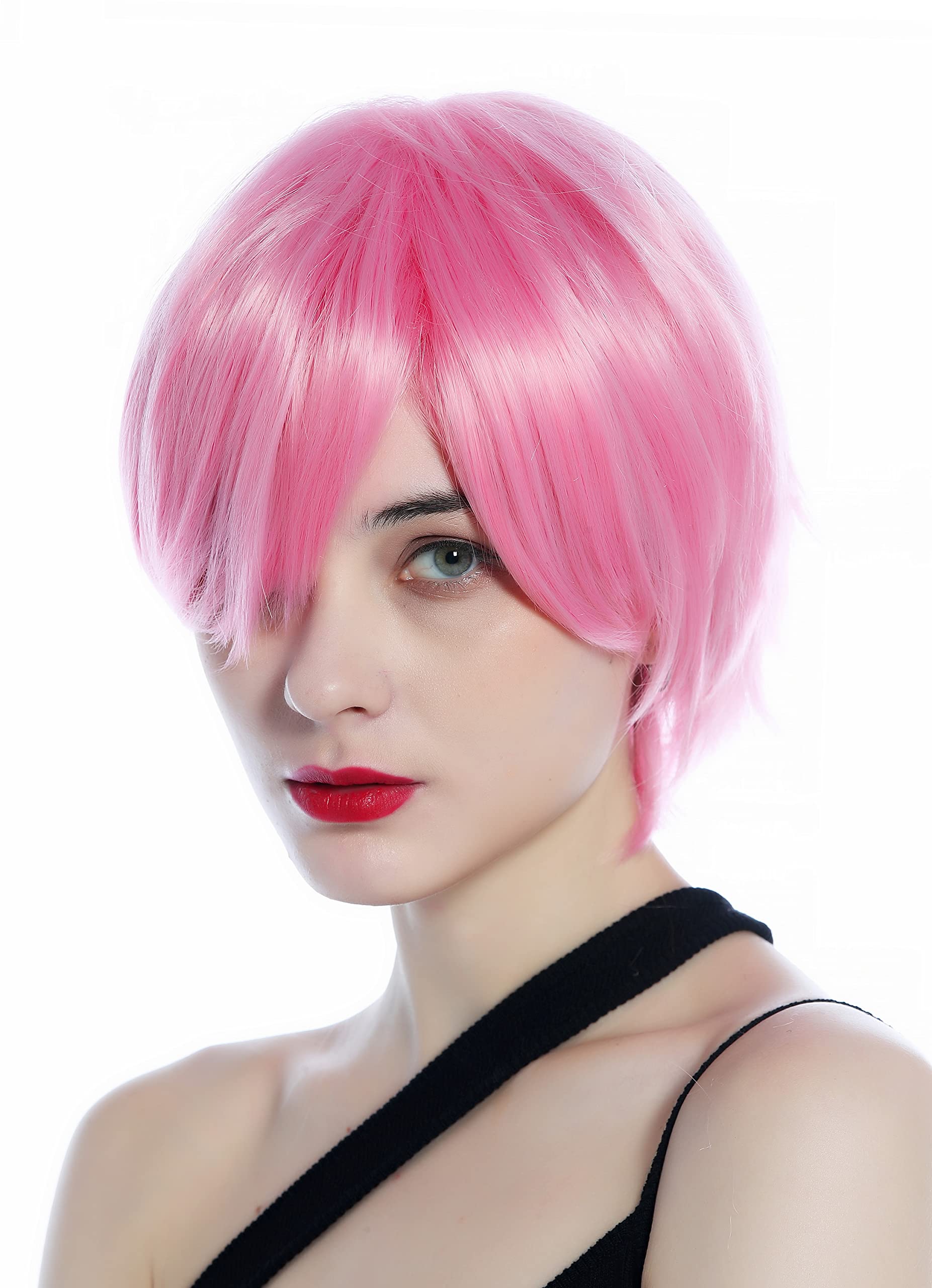 WIG ME UP - SZL0855-2311/1920 Wig Ladies Wig Cosplay unisex short straight parting Pink hues, light pink (2311/1920) - Image 4