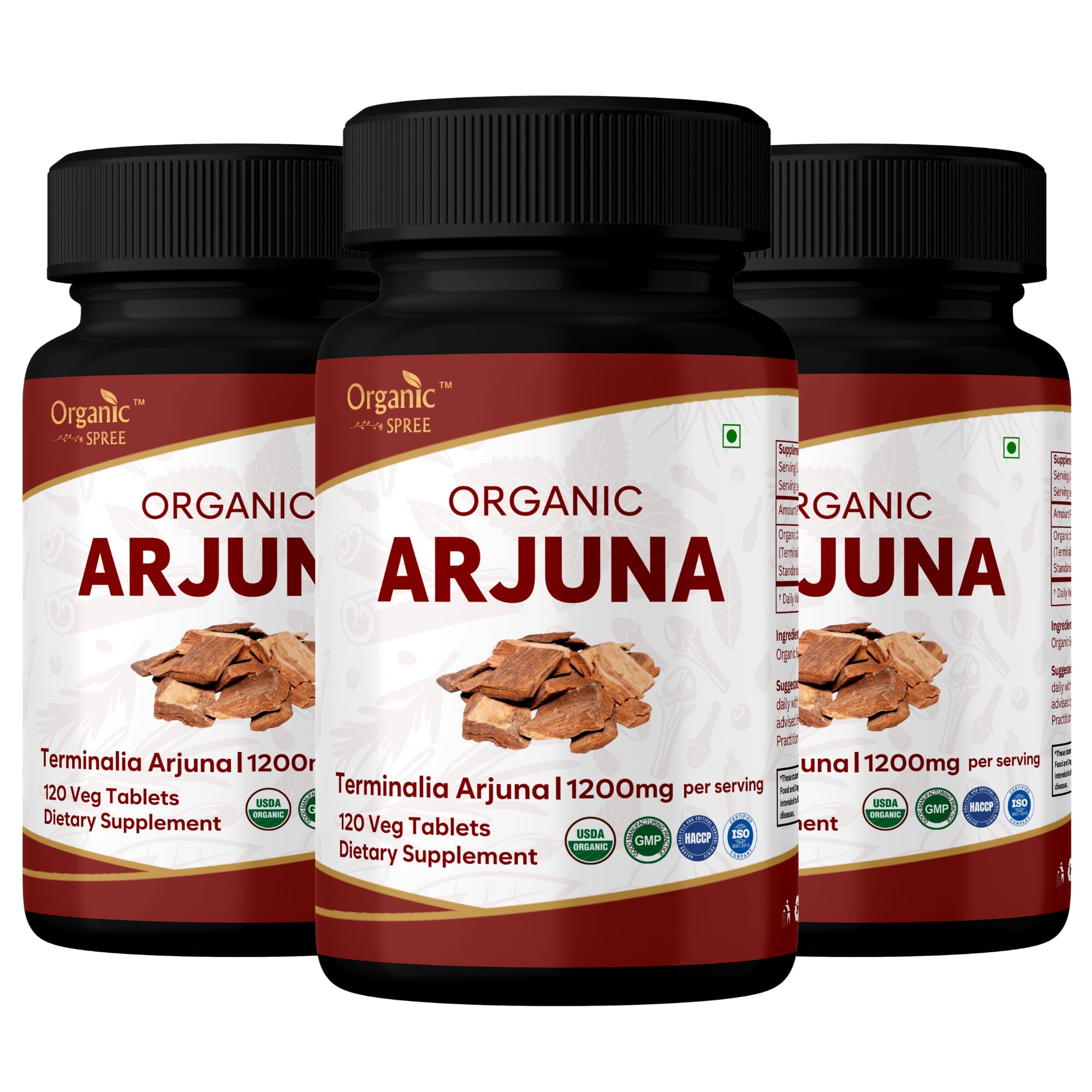ORGANIC SPREE Arjuna 120 Tablets - Supports Heart Health & Daily Wellness* - Terminalia arjuna - 60 Days Supply - USDA Organic, GMP, HACCP Certified — Amazon image 12
