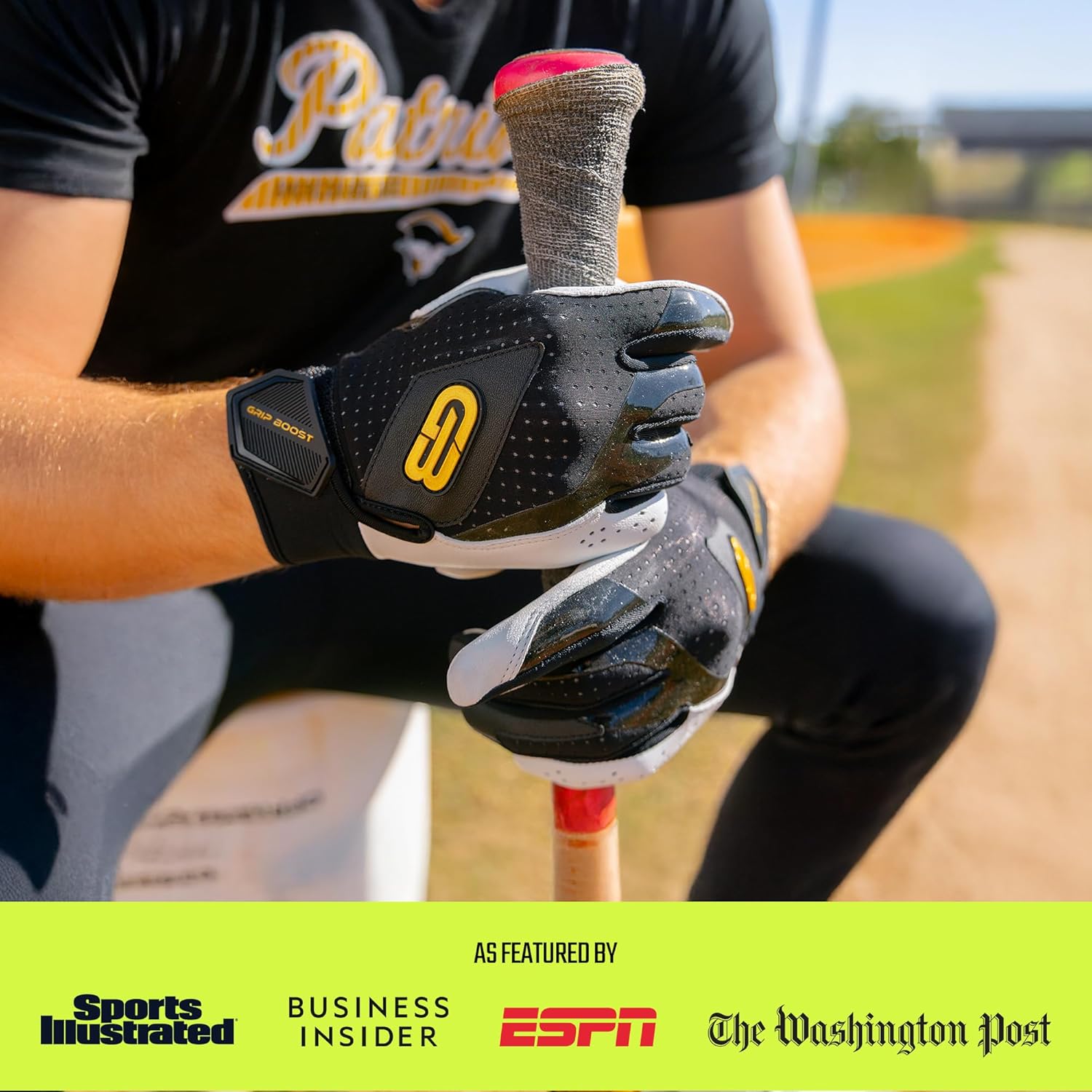 Grip Boost Baseball Batting Gloves with Boost Plus Leather – Adult and Youth Sizes for Men and Youth Players