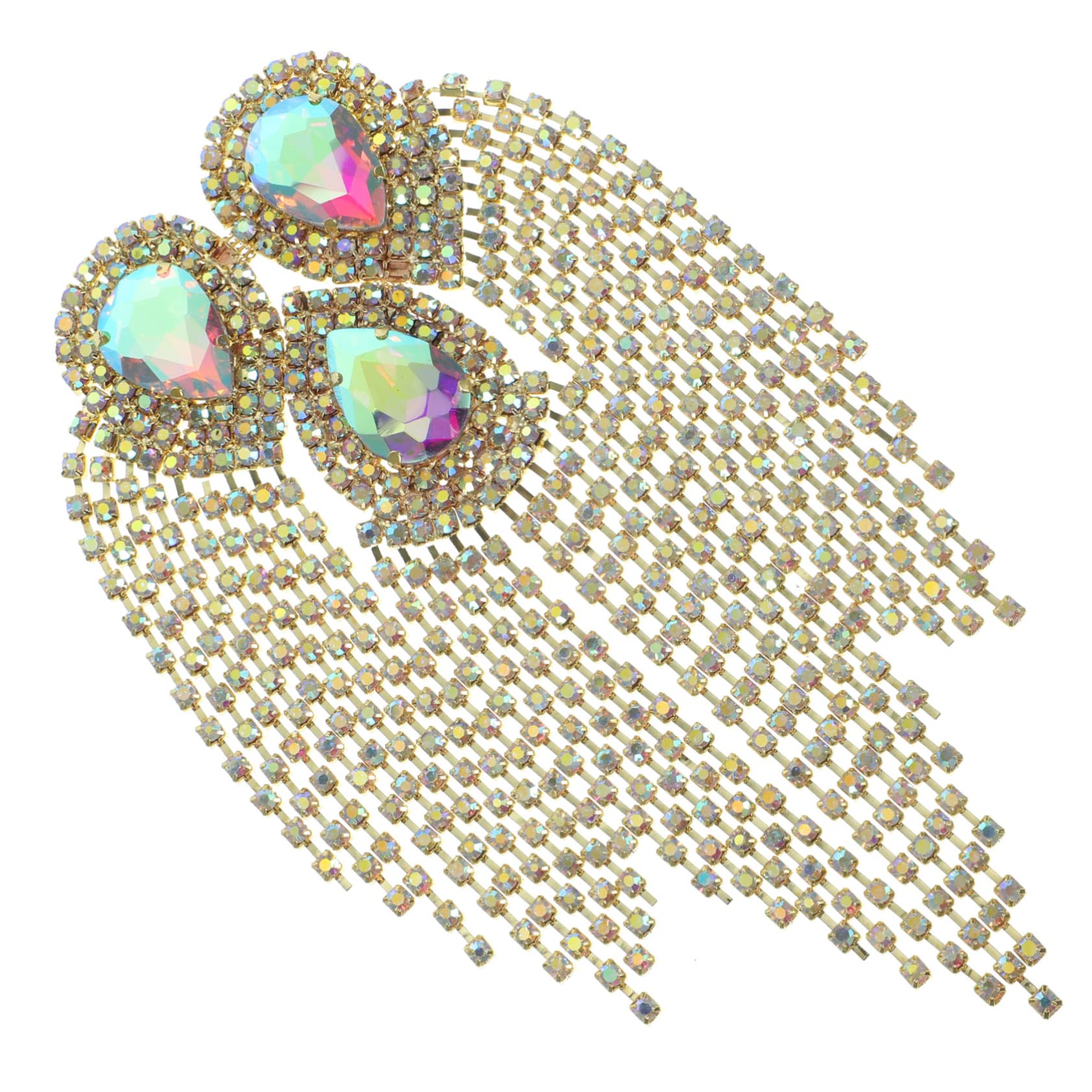Lurrose 5pezzi Spilla Decorativa Con Frangia Per Abbigliamento Accessorio Elegante Per Giacche e Base Dorata Ab