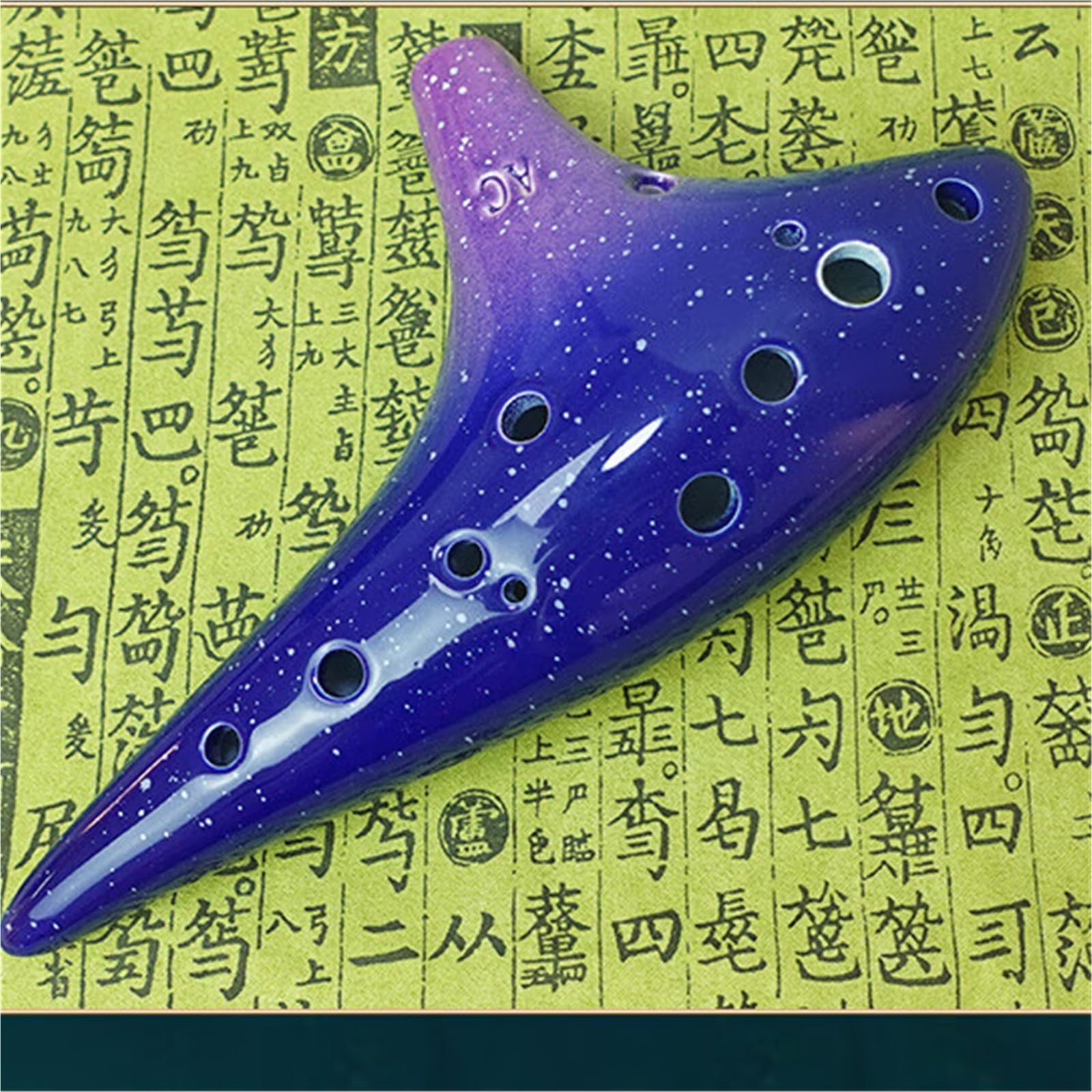 Ocarina per Principianti Ocarina 12 Buche AC Professional Ocarina per Principianti 12 Buche Tipo Performance Brillante Cielo Stellato Blu(Blue1)
