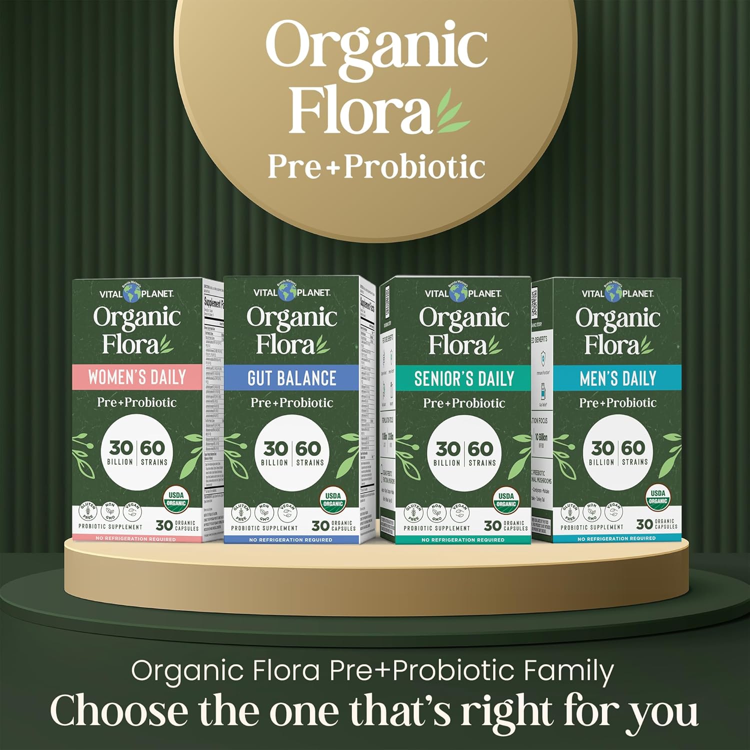 Vital Planet - Organic Flora Probiotics for Women, Women's Daily Shelf Stable Probiotic 30 Billion CFU, 60 Diverse Strains, Prebiotic Organic Mushroom Blend, Immune and Digestive Health 30 Capsules - Image 6