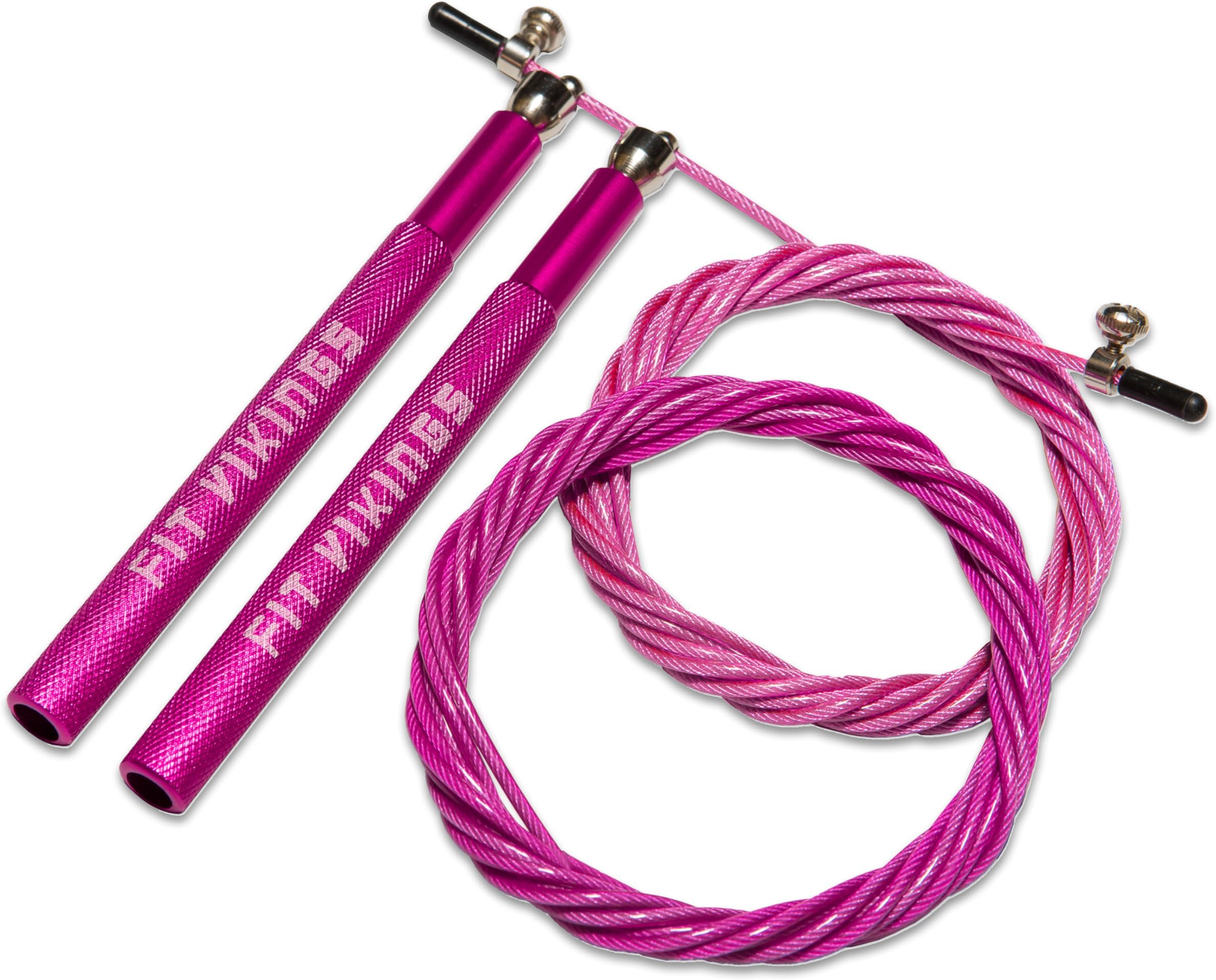 Jump Ropes for Fitness with 2 Jumping Rope Cables - Speed Jump Rope for Men and Women - Adjustable Skipping Rope - Speed Rope for CrossFit, Boxing, Exercise - Indoor and Outdoor Workout Essentials