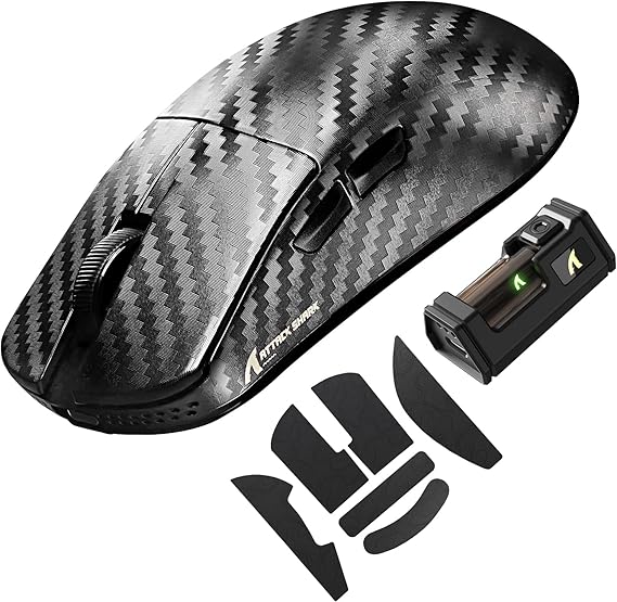 ATTACK SHARK R11 Ultra Ratón Gaming Inalámbrico 8000 Hz de Fibra de ...
