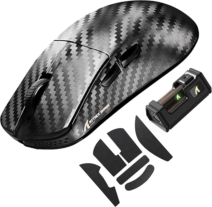 ATTACK SHARK R11 Ultra Ratón Gaming Inalámbrico 8000 Hz de Fibra de ...