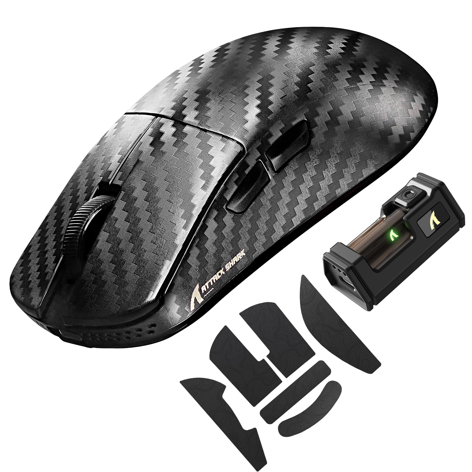 R11-ULTRA ゲーミングマウス PAW3950MAX Attack Shark R11 Ultra Carbon Fiber 8K Wireless Mouse