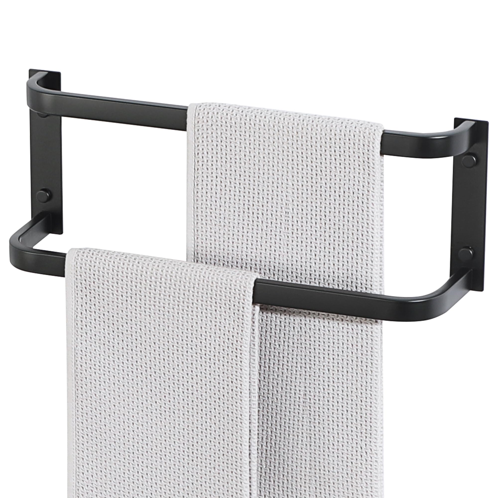Alise Double Towel Bars for Bathroom,16'' Towel Holder Towel Racks for Bathroom Wall Mount,SUS304 Stainless Steel Double Towel Rail Towel Hanger for Walls,Matte Black-image-48