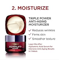 Vista 4 de L'Oreal Paris Revitalift - Suero facial con ácido hialurónico 1.5% puro + crema hidratante facial antienvejecimiento triple potencia, 1 kit