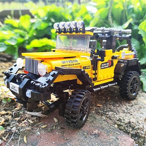 Miniatura 7 de Bloques de construcción de automóviles todoterreno para niños, modelos coleccionables para construir juguetes de ingeniería, juguetes de