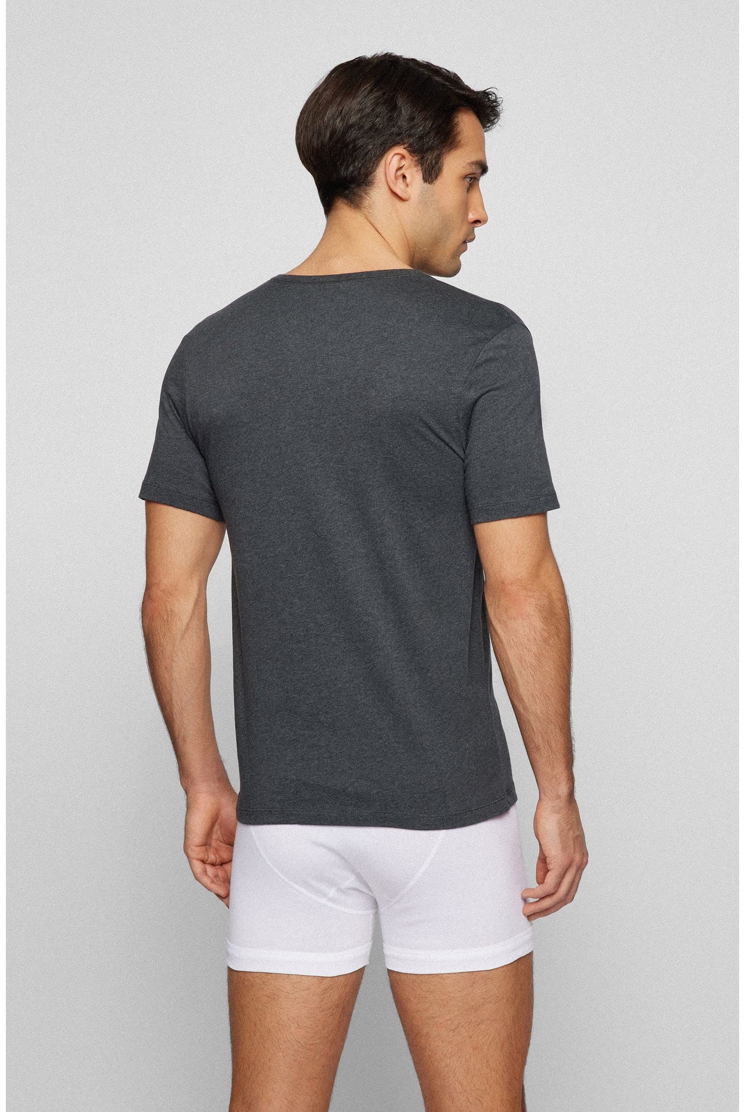 BOSS Mężczyźni T-Shirt RN 3P CO Koszulki,Open Blue497,M
