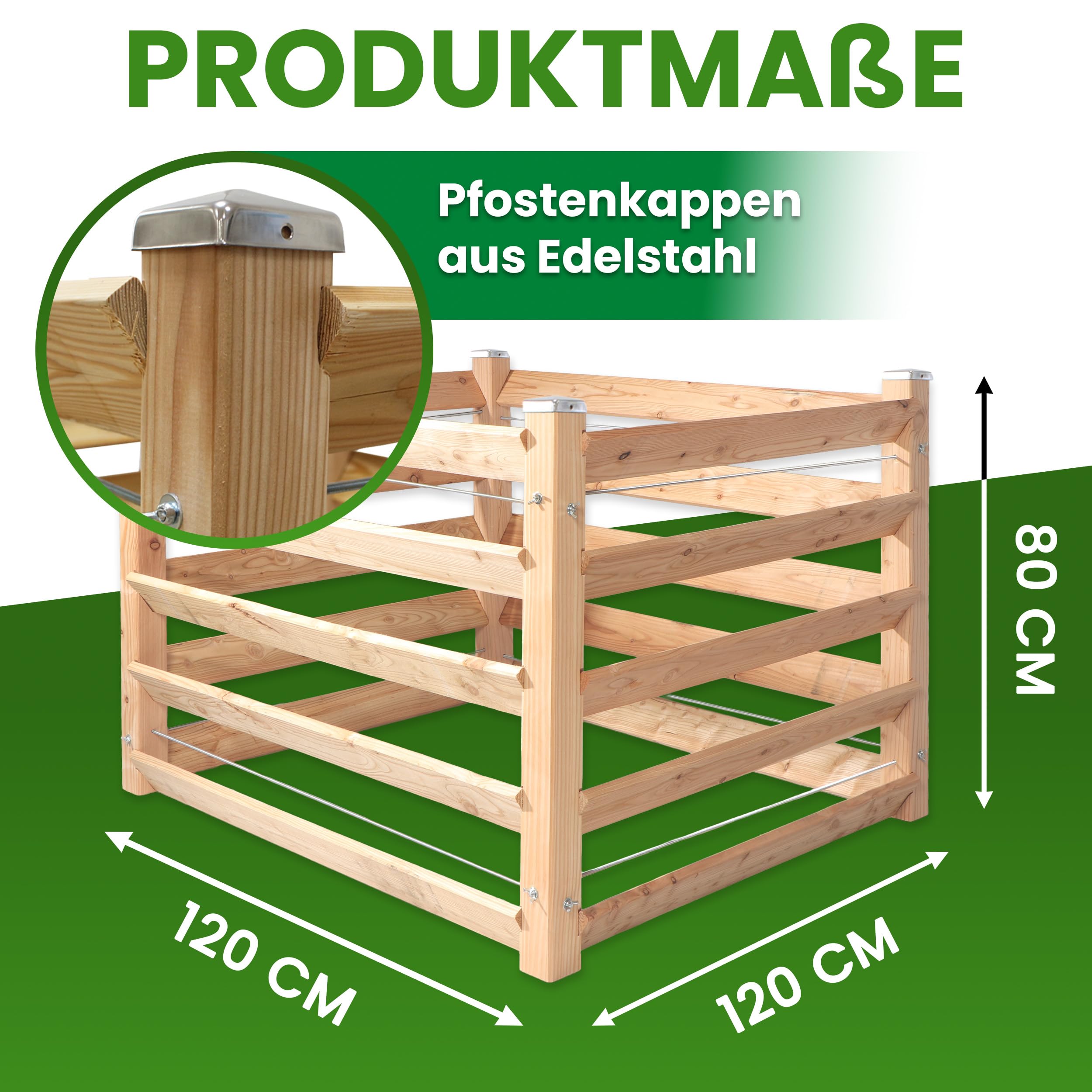 Gartenwelt Riegelsberger Elegante compostbak van lariks met