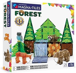 Forest Animals 25-Piece Magnetic Construction Set, The ORIGINAL Magnetic Building Brand