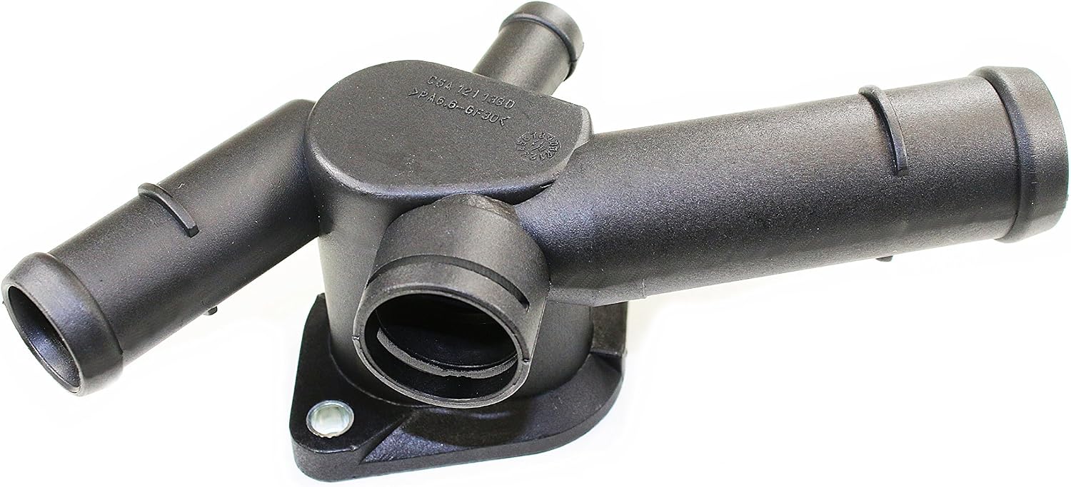 Water Coolant Flange is Compatible with Volkswagen Jetta, Golf - Part Number 06A-121-132