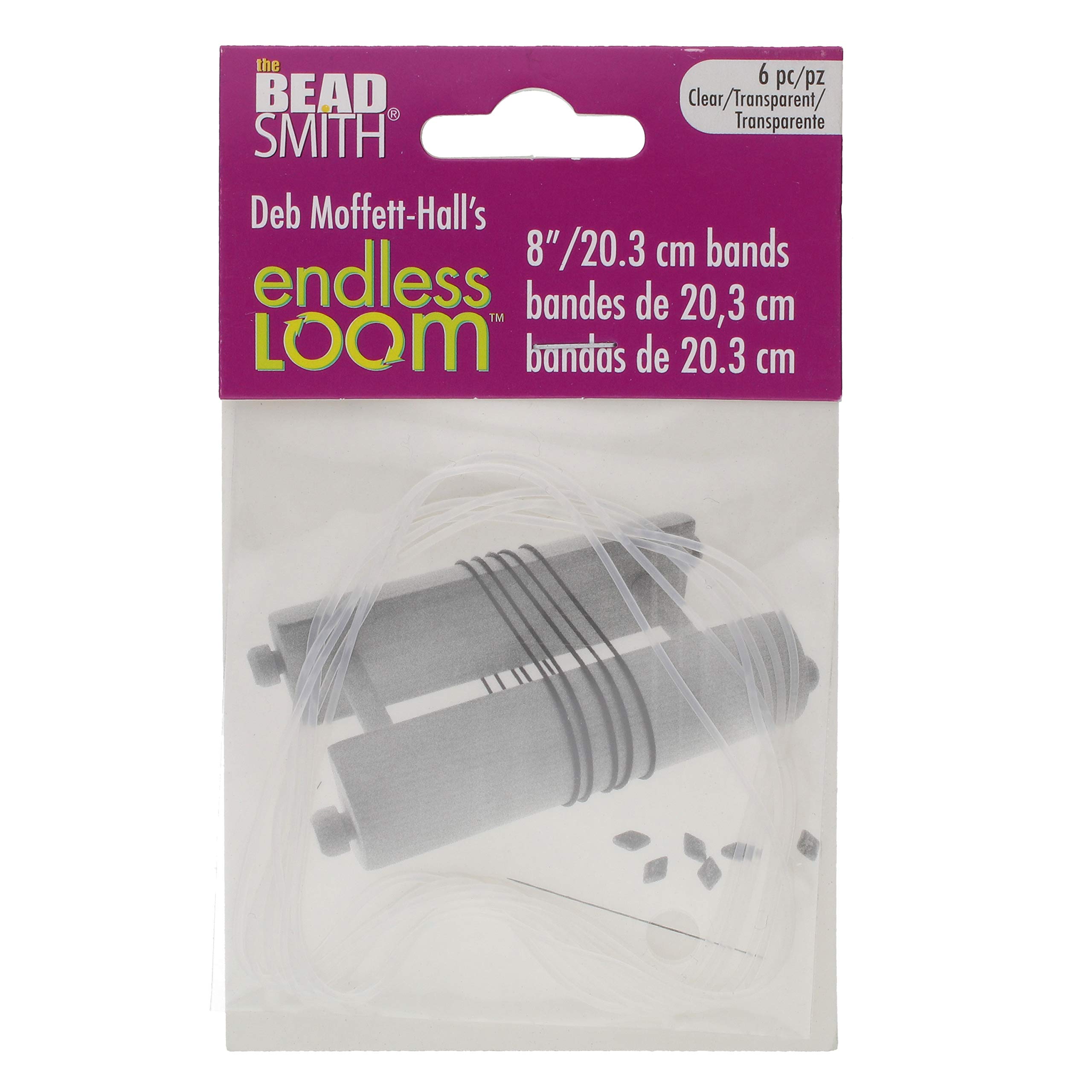 Deb Moffett-Halls Endless Loom Project Bands - Pack of 6 Pieces, Clear 8 Inches