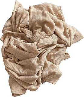 طرحة من القطن المنسوج المضلع بتصميم دمشقي وكويتي بألوان عصرية مريحة ورائعة للنساء من داماس، مقاس (75 سم × 2 م) (عبوة من قطعة واحدة)