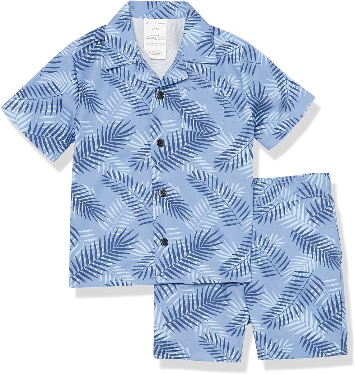Van Heusen Conjunto de traje de vestir de 2 piezas para bebé niño con camisa de vestir y pantalones cortos
