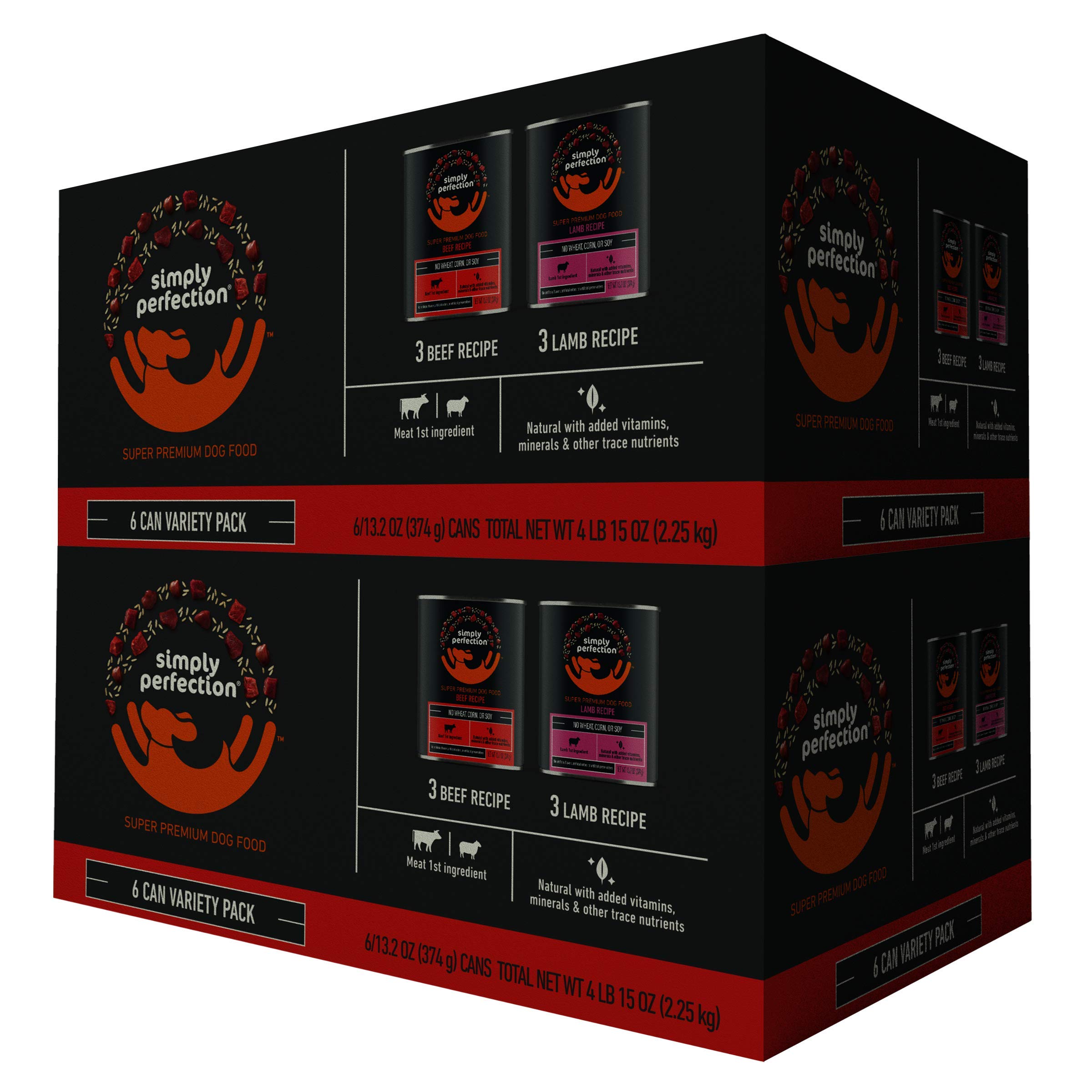 Super Premium Beef Recipe-Lamb Recipe Variety Pack, 12 Cans