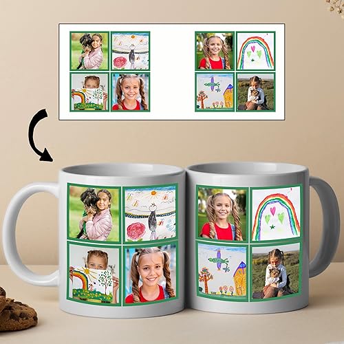 Miniatura 10 de Taza de café con foto personalizada, taza de imagen personalizada con diseños temáticos, cerámica blanca de 11 onzas, 15 onzas y 20 onzas, opciones