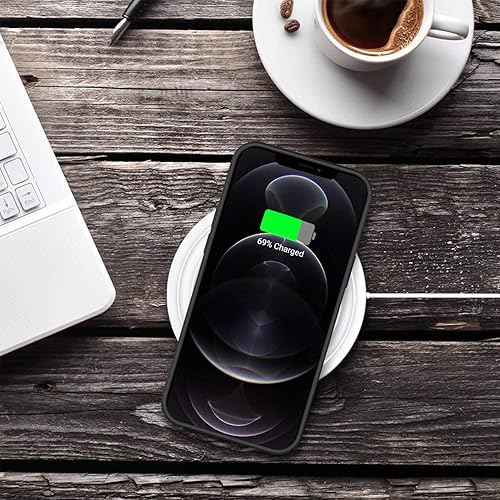 Miniatura 7 de EasyAcc Funda delgada para iPhone 12 Pro Max, 6.7 pulgadas 2020 delgada negro mate TPU Phone 12 Pro Max, carcasa protectora de cuerpo completo,