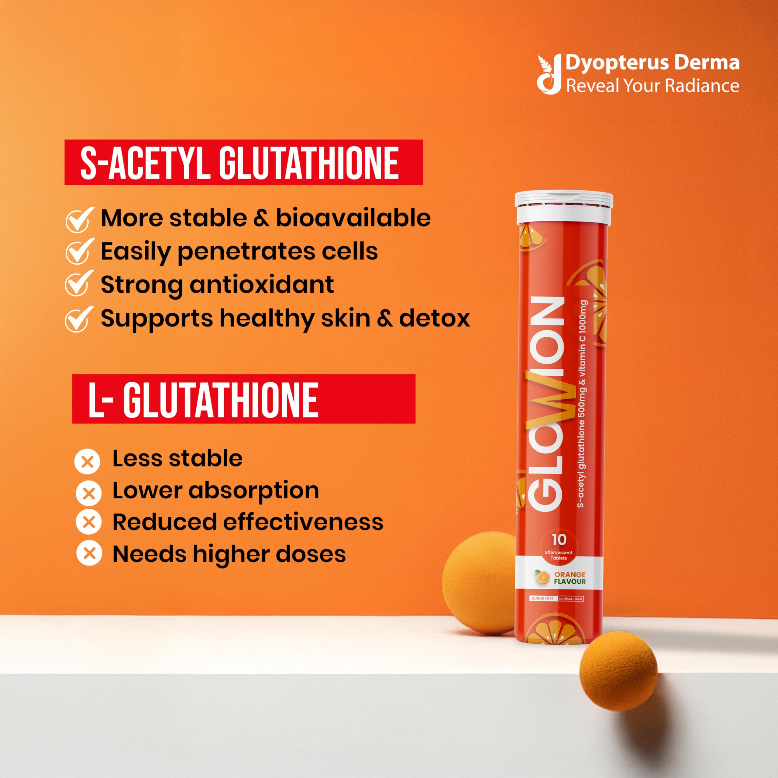 reduced l glutathione vs s acetyl S-Acetyl vs. Liposomal Glutathione: Which Reigns Supreme? GLOWION S-acetyl glutathione 500mg &