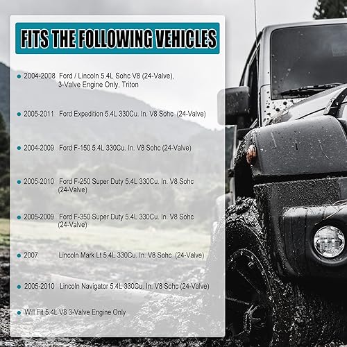 Miniatura 6 de Triton Kit de cadena de distribución de aceite + bomba de agua Phasers VVT válvulas compatibles con Ford F 150 5.4L 2004-2009 2005-2010 Lincoln