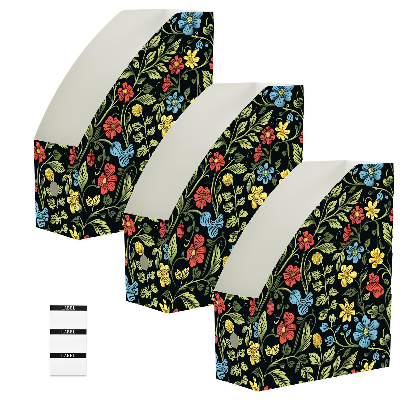 Organiseur pour salle de classe et boîte de rangement papier de bureau fleur sauvage