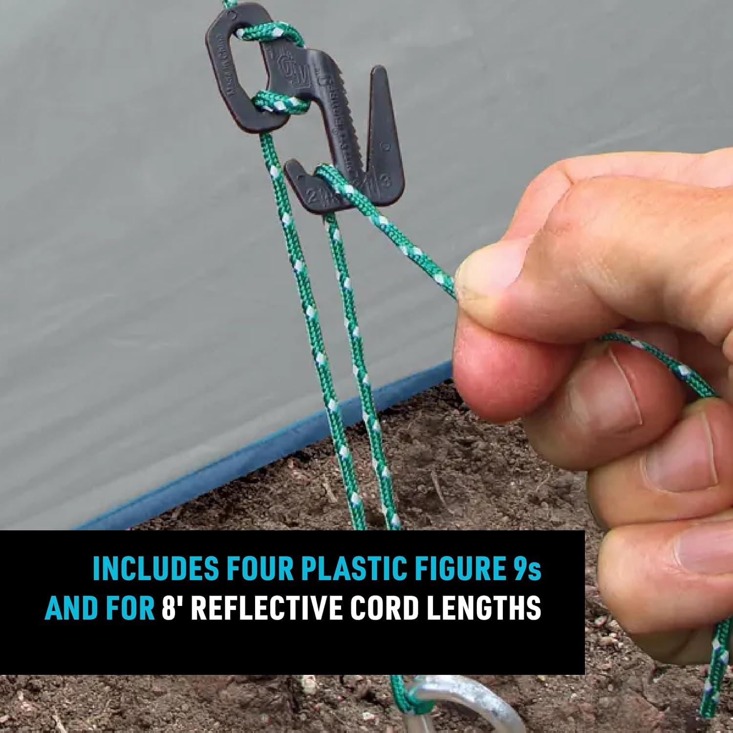 Nite Ize Figure 9 Reflective Tent Line Kit - 2 Count (2 Pack)