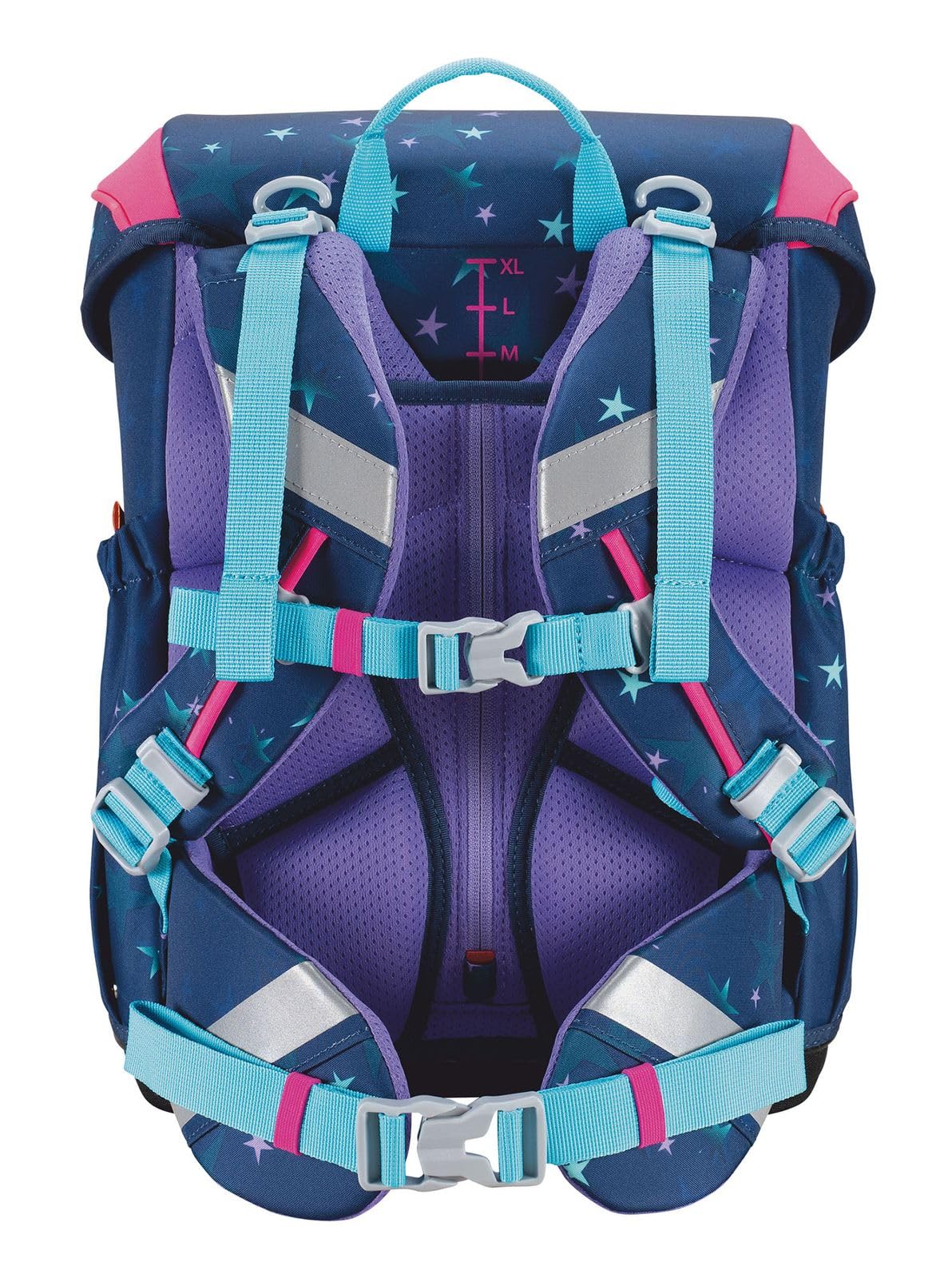 SCOUT Schulranzen Basic Neo Set 4-teilig Pretty Star dunkelblau