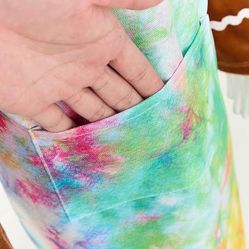 Miniatura 5 de CHICTRY Delantal de pintura de graffiti colorido impermeable para cocinar, hornear, asar a la parrilla, manualidades de bricolaje