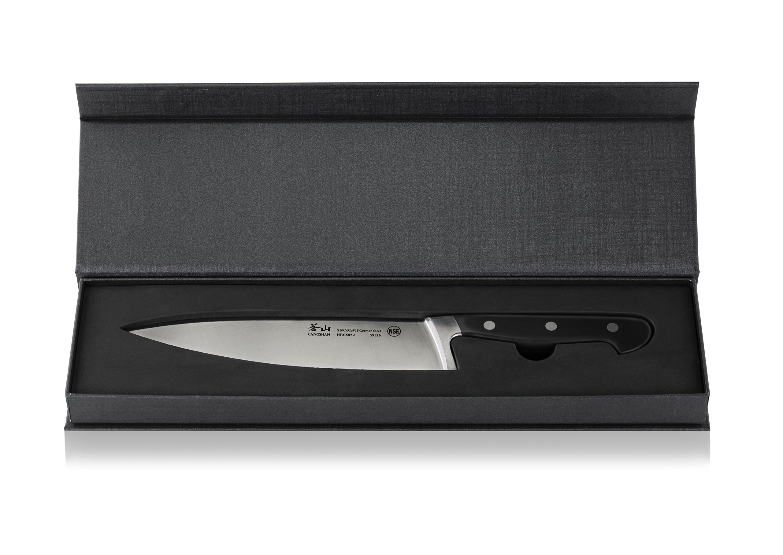 Cangshan V2 Series 59526 German Steel Forged Chef Knife, 8-Inch — Amazon image 2