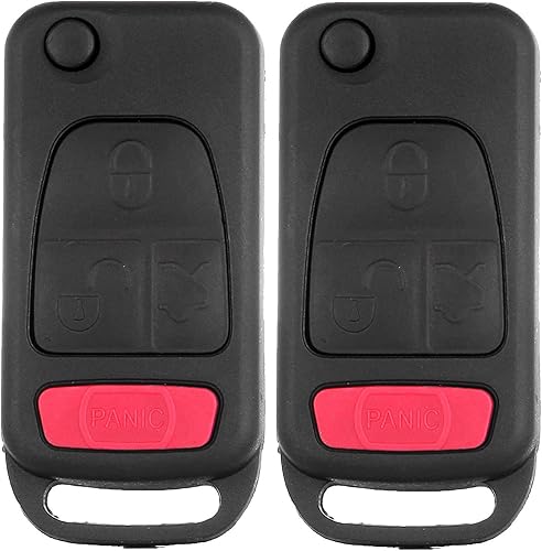 ECCPP Funda de repuesto para llavero remoto de entrada sin llaves con 4 botones para Mercedes-Benz AMG S500 SL500 SLK230 SLK32 AMG SL600 ML430