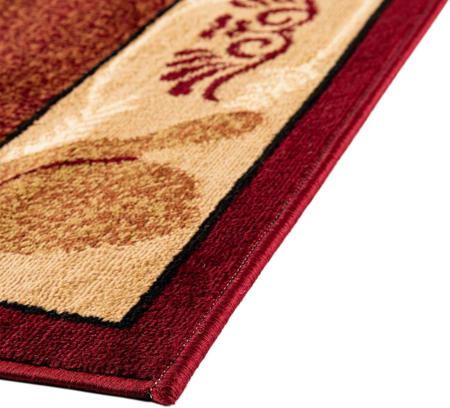 Rugs.com Pioneer Collection Rug – 7' x 10' Red Medium-Pile Rug Perfect for Living Rooms, Large Dining Rooms, Open Floorplans