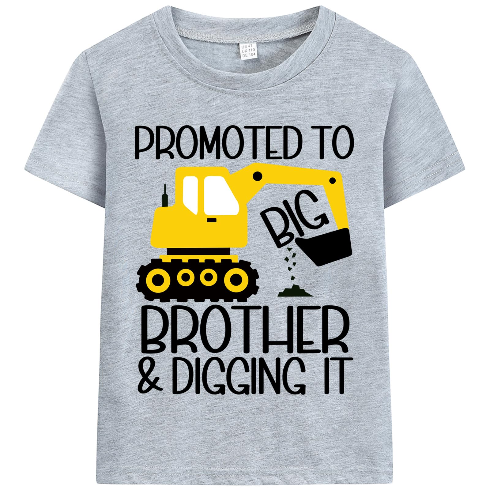 Toddler Baby Boy Big Brother Shirt Promoted to Big Brother Announcement T-Shirt Kids Short Sleeve Tee Shirt Age 2-7 Years