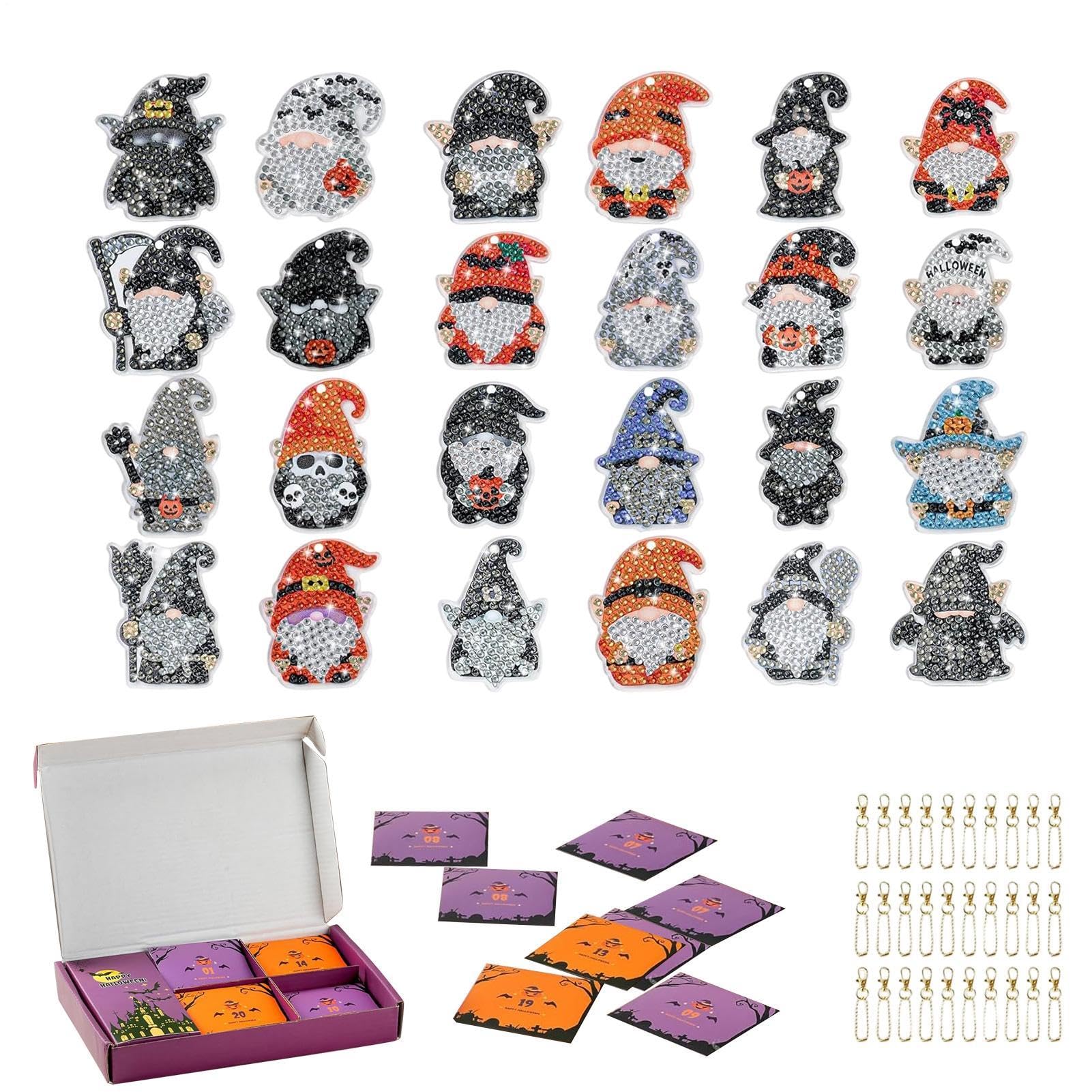 Adventskalender, Halloween, Anhänger, Zwerge, Ornamente