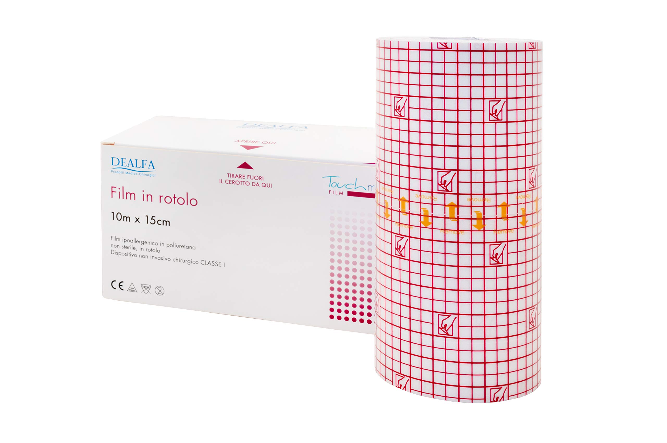 TOUCHMED TATTOO Protection - Film di Poliuretano in Rotolo - cm 15x10 mt - Pellicola Adesiva, Protettiva, Impermeabile e Traspirante - Monouso - Confezione da 1 Pezzo
