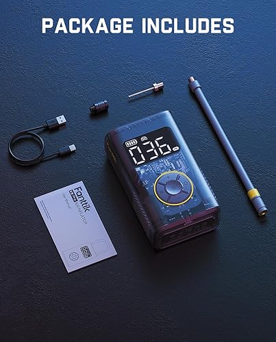 Miniatura 9 de Fanttik X9 Pro - Inflador de neumáticos portátil para coche compacto, bomba eléctrica de bicicleta de 1 minuto con medidor digital de presión de