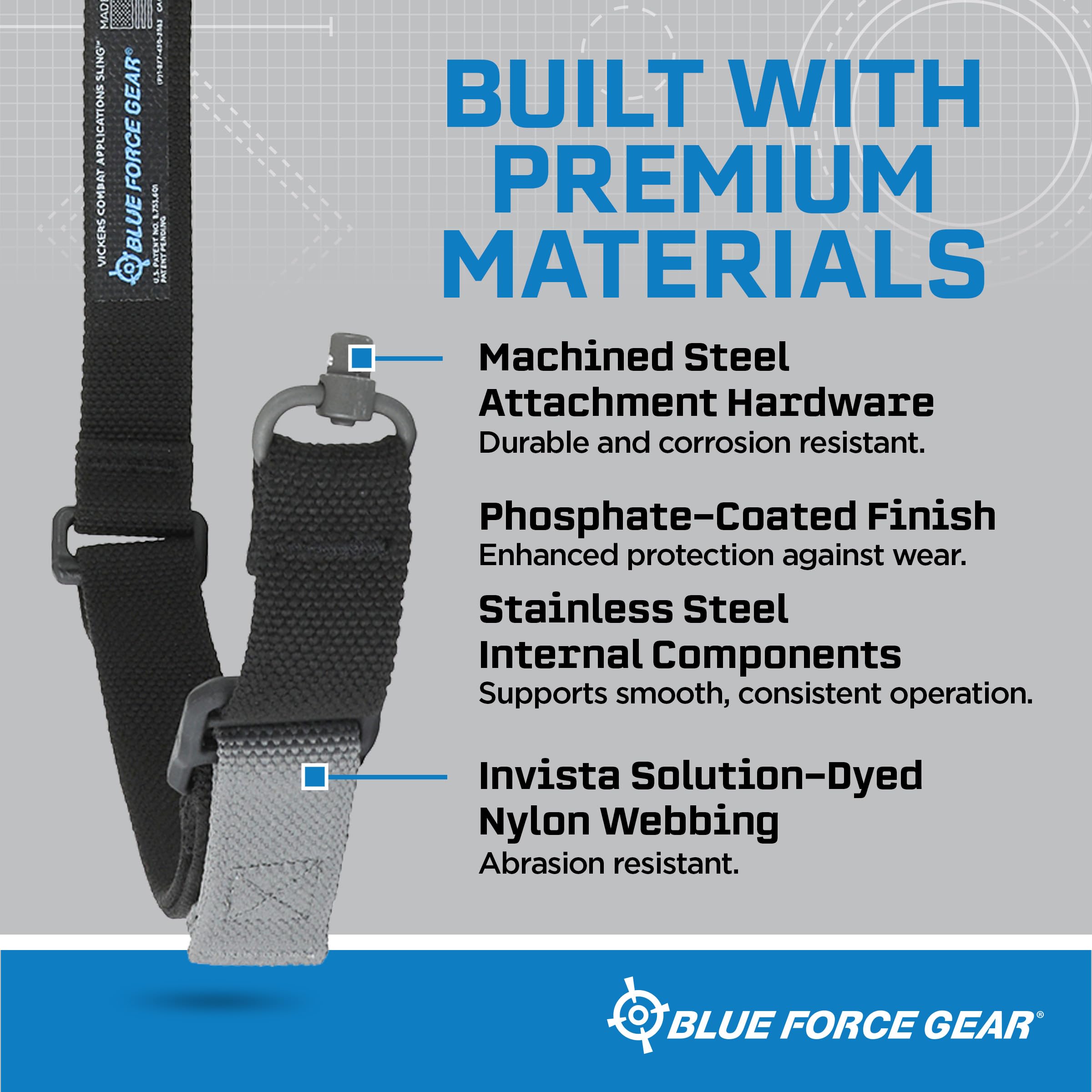 Blue Force Gear Vickers Push Button Sling,Adjusts for Carrying