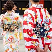 Vista 4 de 6 Pcs 20'' x 16'' Fat Quarters Cotton Bundle Fabric Japanese Style Squares Patchwork Wrapping Cloth Printed Quilting for DIY Patchwork Sewing(Fresh