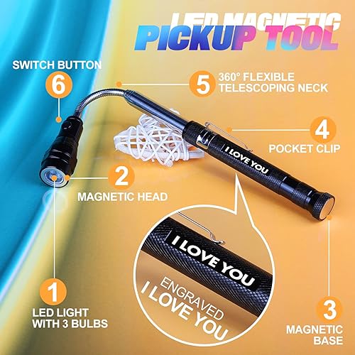 Miniatura 3 de ZAVIT Enchufe universal I LOVE YOU,I Love You"Herramienta de recolección magnética con LED, rellenos de calcetines de Navidad, regalos del día de