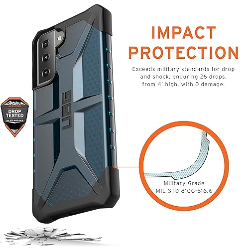 Miniatura 3 de URBAN ARMOR GEAR UAG - Funda protectora de plasma transparente diseñada para Samsung Galaxy S21 Plus, color azul, resistente, ligera, delgada, a