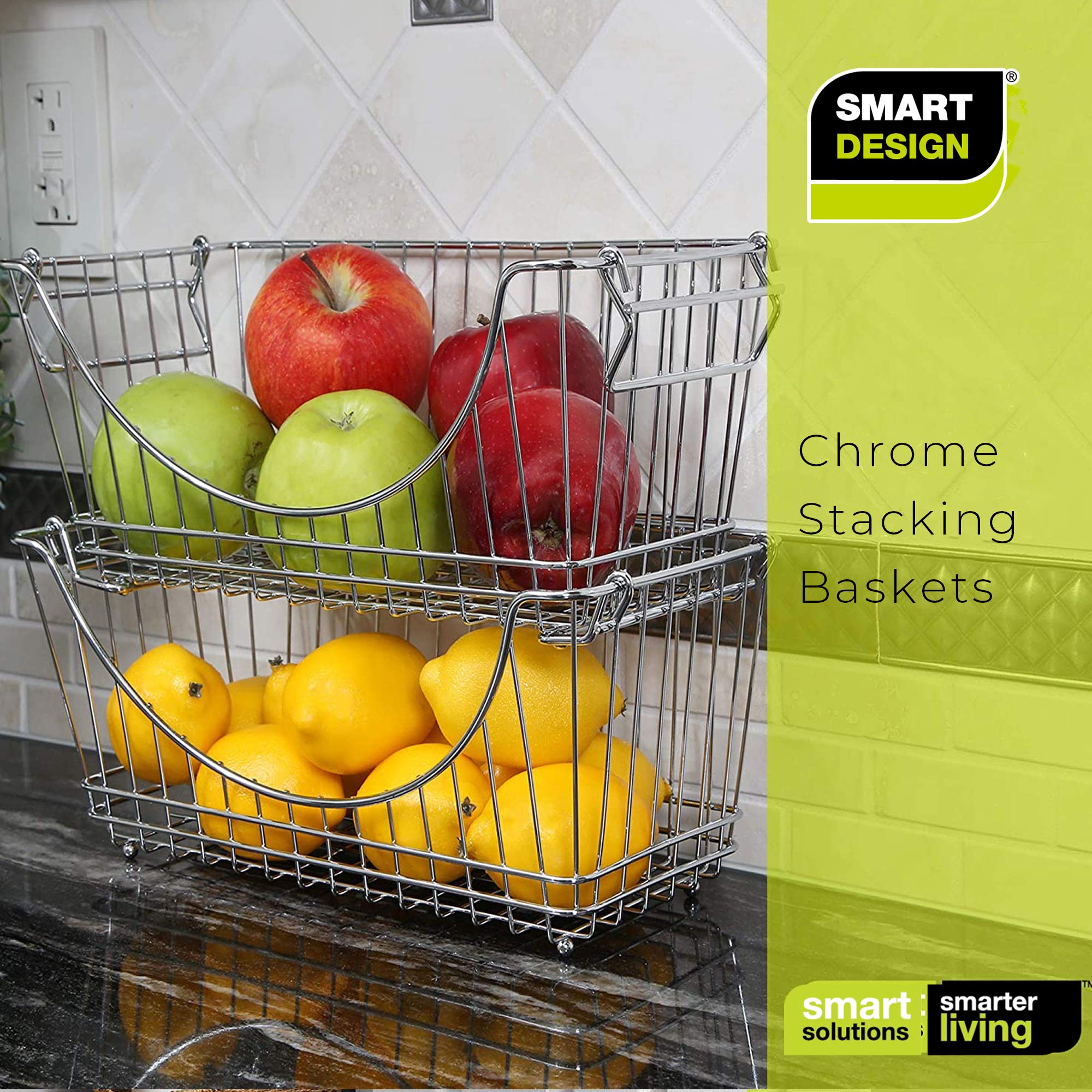 Smart Design Kitchen Nesting Baskets - 9 x 12