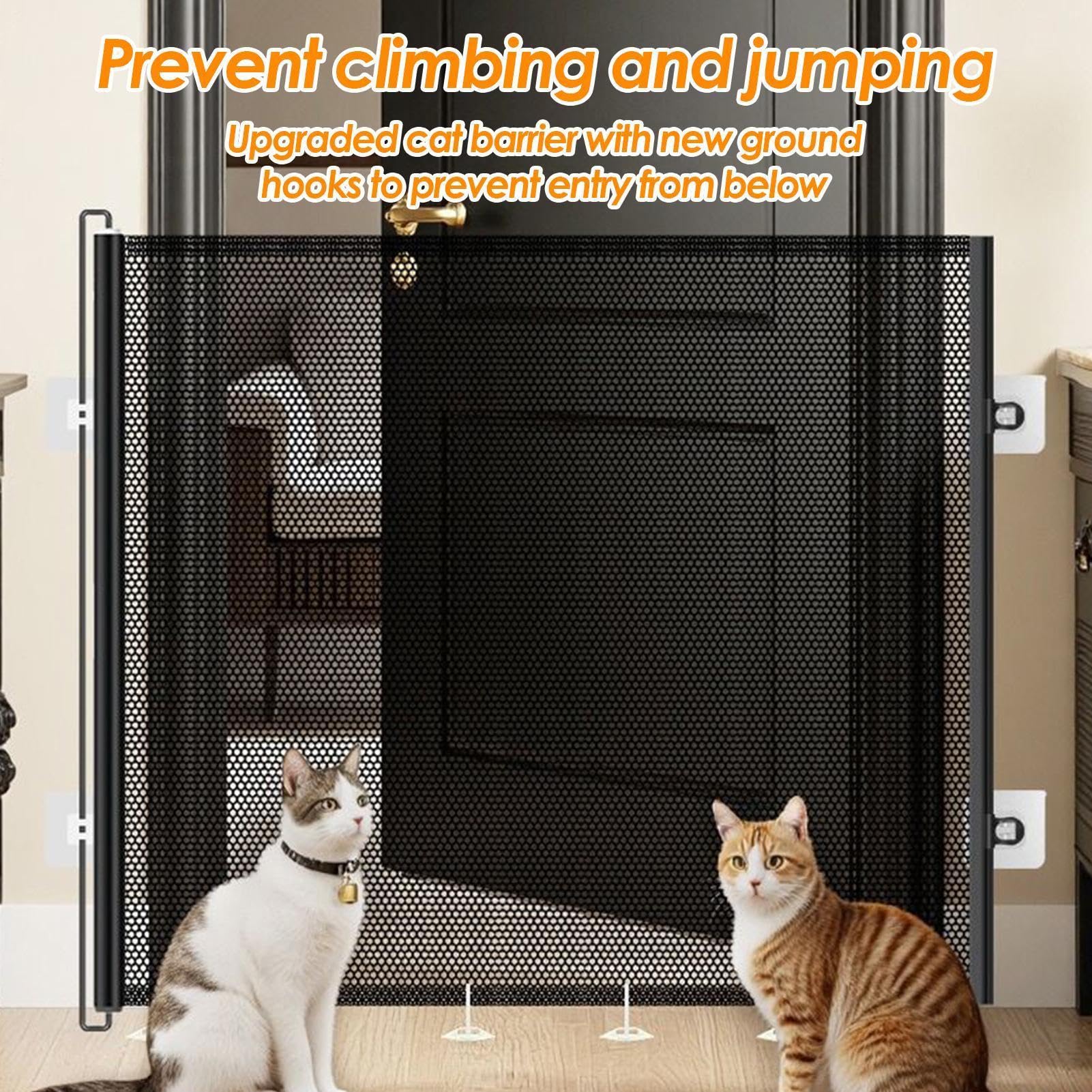 Puerta para Gatos Barrera De Seguridad Artículos De Protección Infantil | Puertas De Seguridad Retráctiles Para Mascotas Pasillo Sótano Despensa Dormitorio Salón Apartamento Barrera Seguridad