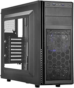 SilverStone Technology PS11 ATX, Micro-ATX Mid Tower Computergehäuse mit Seitenfenster-Panel, SST-PS11B-W