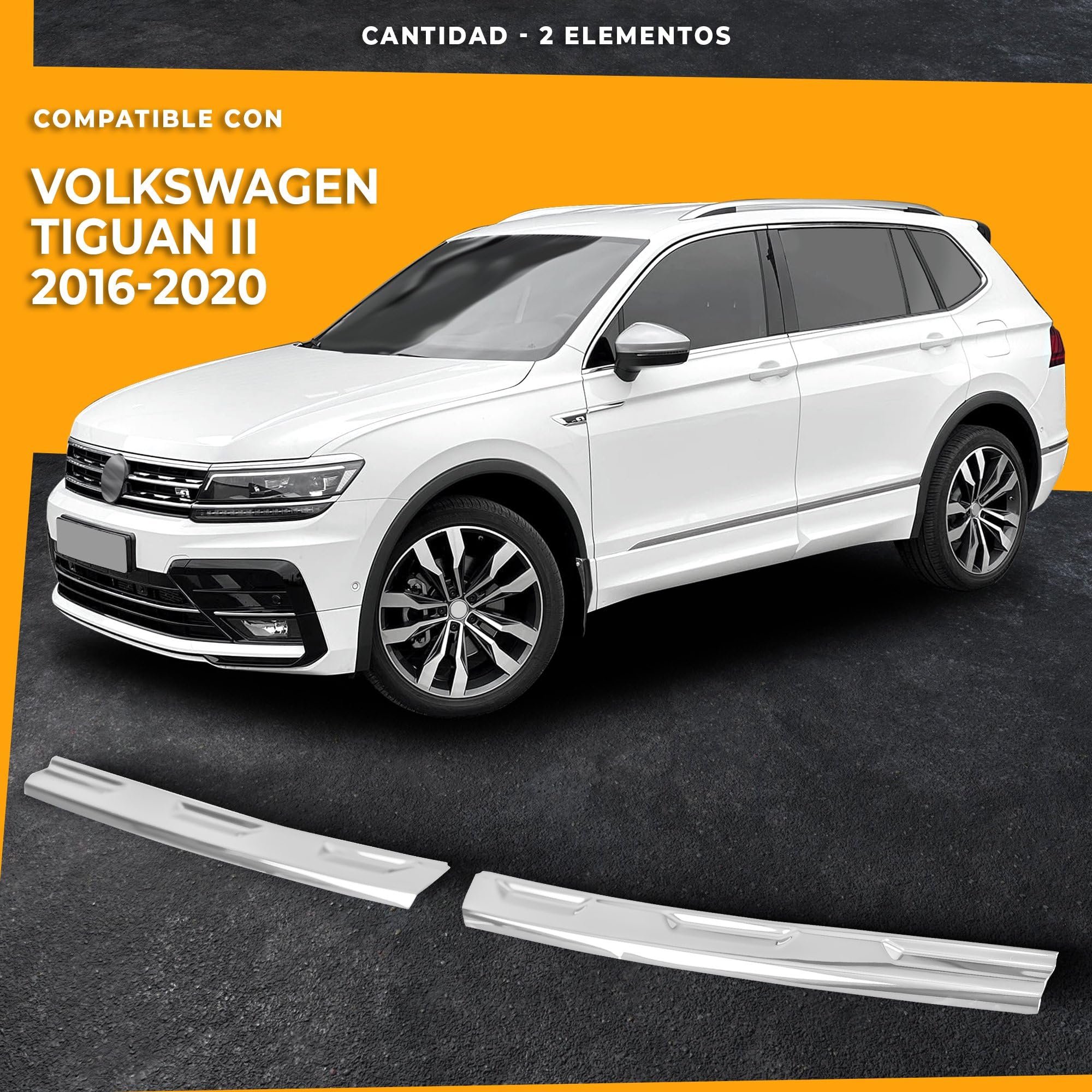 CHROMEMASTER | Compatible con VW Tiguan 2016-2020 | Molduras del Radiador Delantero; Rejillas para el Coche; Acero inoxidable Pulido | Nuevo, Atractivo Aspecto del Vehículo