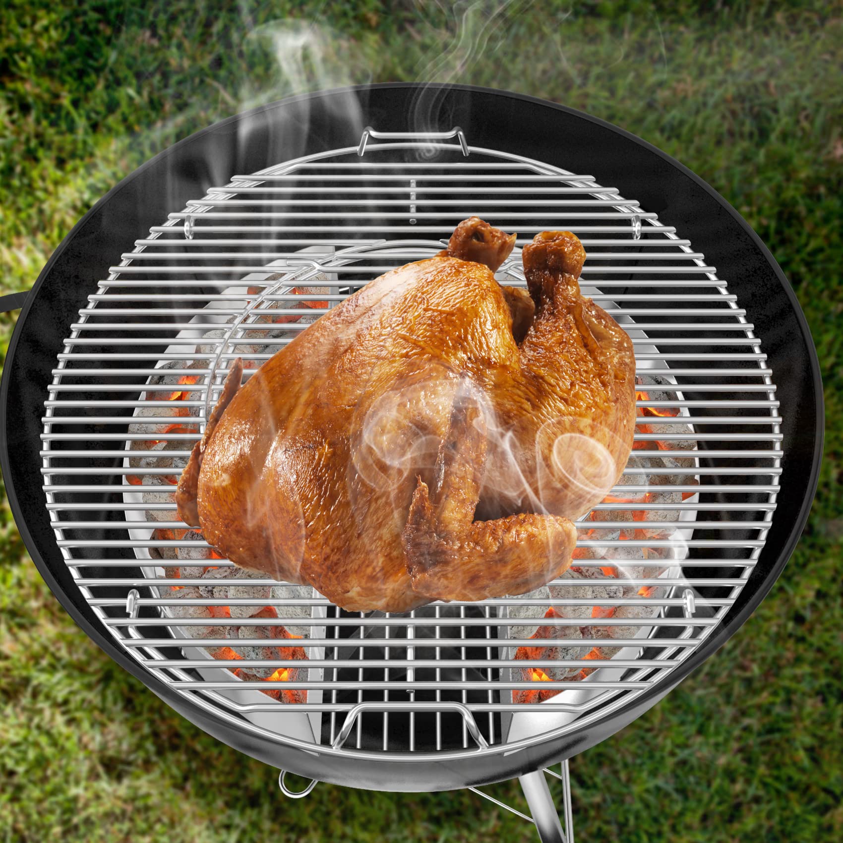 only fire Cestino in acciaio inox per barbecue Weber 66 cm