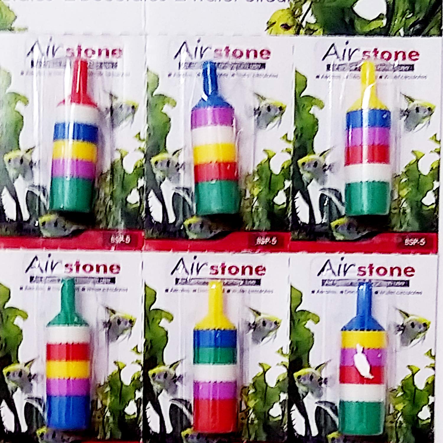 Jainsons Pet Products Aquarium Cylindrical Rainbow Air Stones Multicolor Air Stone Bubble Diffuser for Aquarium Fish Tank 2 Inch (6 PCS) (B07PP5WL3P) Amazon Price History, Amazon Price Tracker
