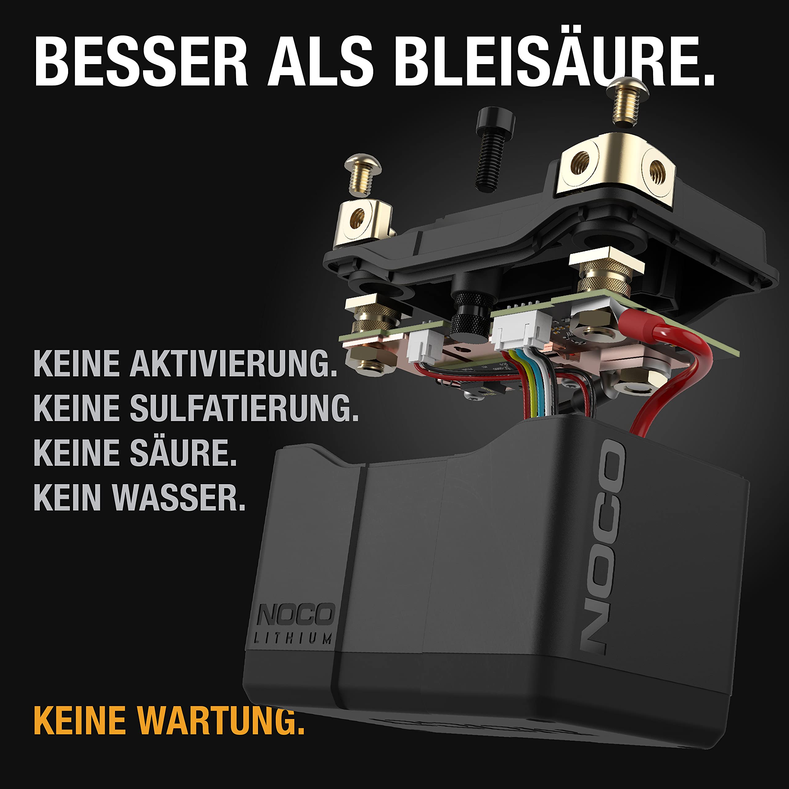 NOCO Lithium NLP5: Ultraleichte 12V Lithium Motorradbatterie – Gruppe 5 – 2Ah – 250A Startstrom – Intelligentes BMS – für Motorräder, Enduros, Quads, Roller und mehr
