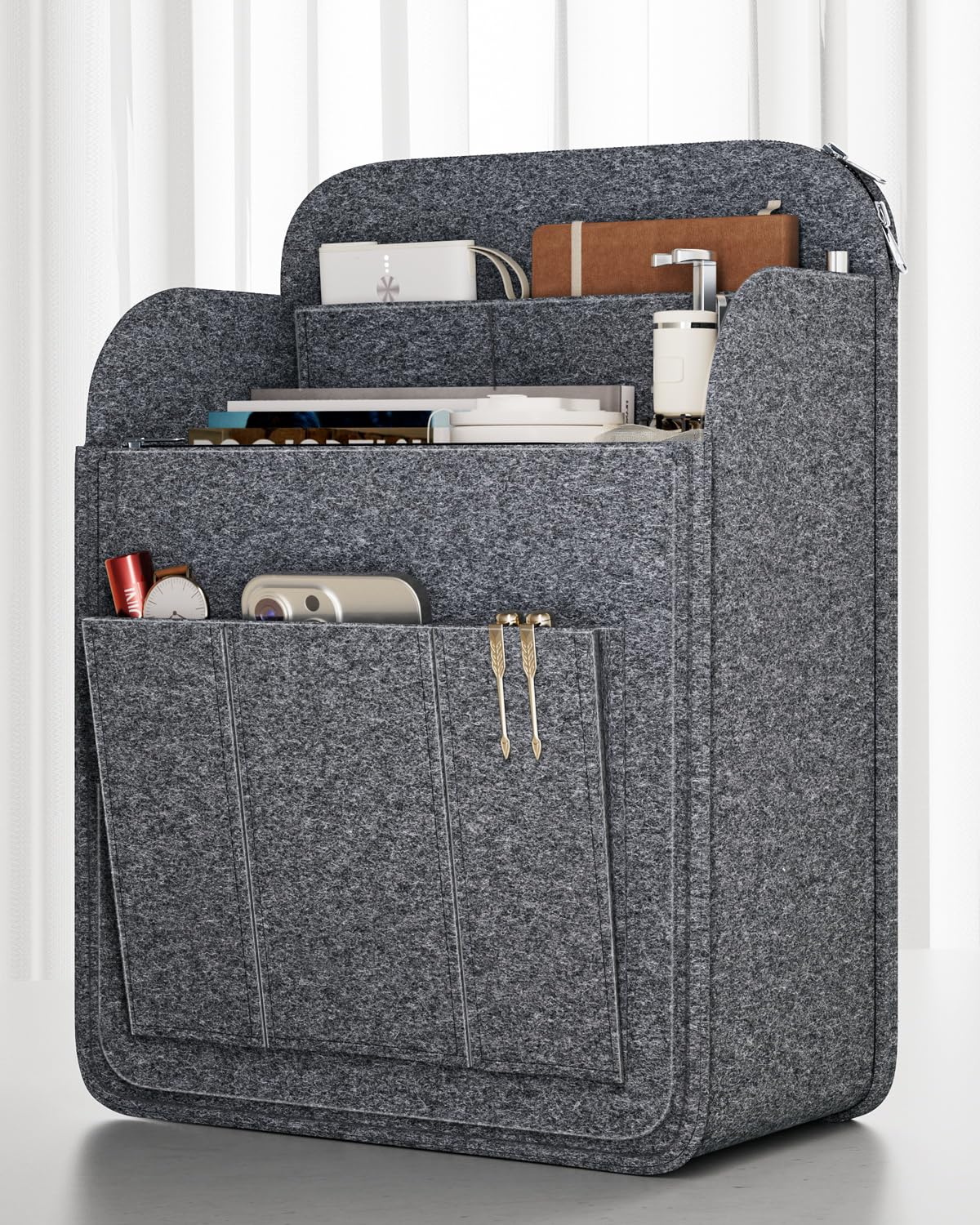 Organizador de Almacenaje y Fieltro para Mochila, Organizador de Bolso, Gris, X-Large