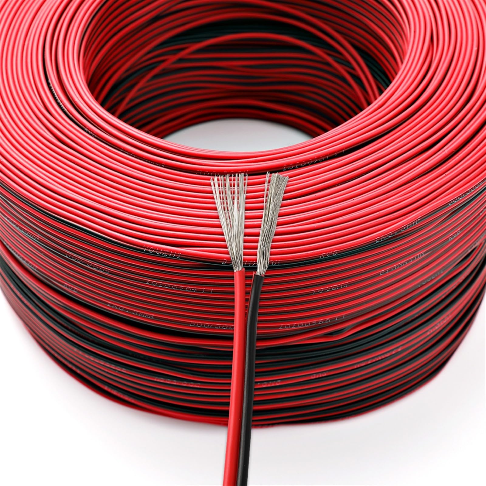 cable eléctrico, Cable eléctrico de 2 pines, color rojo y negro, un solo, 3528 5050, cable extensión for iluminación LED(20meter)
