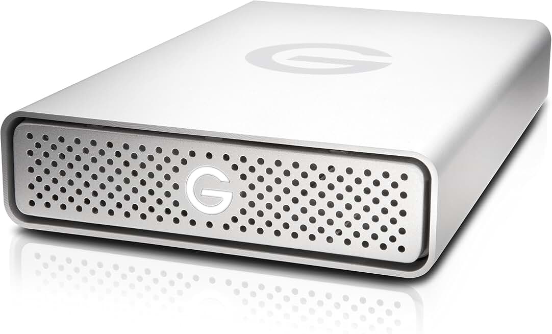 G-Technology 10TB G-DRIVE USB 3.0 Desktop External Hard Drive, Silver - Compact, High-Performance Storage - 0G05016-1